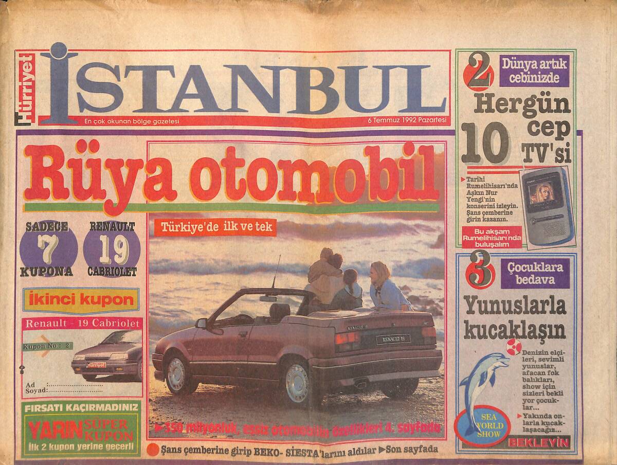 Hürriyet Gazetesi İstanbul Eki 6 Temmuz 1992 - Aşığı , İpek Pınar'ın Elbiselerini Parçaladı GZ159285 - 1