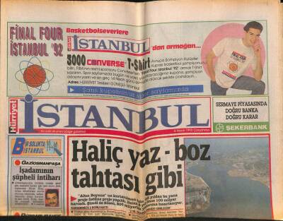 Hürriyet Gazetesi İstanbul Eki 8 Nisan 1992 - Haliç Yaz - Boz Tahtası Gibi GZ76902 - 1