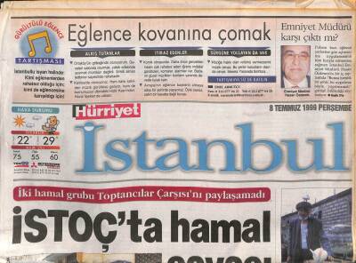 Hürriyet Gazetesi İstanbul Eki 8 Temmuz 1999 - Küçük Ayasofya Çöktü Çökecek GZ109478 - 1