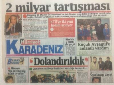 Hürriyet Gazetesi Karadeniz Eki 1 Mart 1992 - 2 Milyar Tartışması GZ38089 - 1