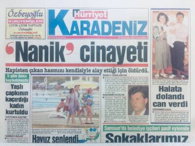 Hürriyet Gazetesi Karadeniz Eki 10 Temmuz 1993 - NanikCinayeti GZ40414 - 1