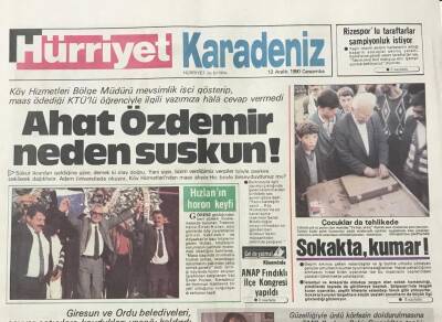 Hürriyet Gazetesi Karadeniz Eki 12 Aralık 1990 -Giresun Ve Ordu Arasındaki Soğuk Savaş Bitti -Akçabata Yazık Oluyor GZ36098 - 1