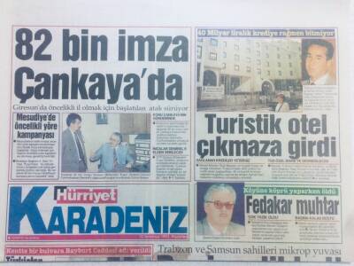 Hürriyet Gazetesi Karadeniz Eki 12 Temmuz 1993 - 82 Bin İmza Çankayada GZ40419 - 1