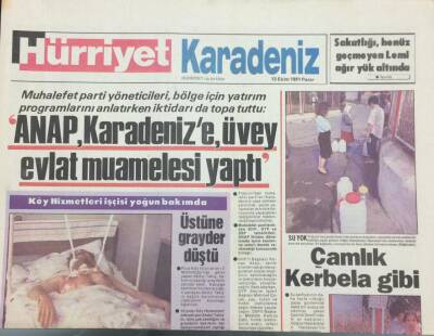 Hürriyet Gazetesi Karadeniz Eki 13 Ekim 1991 Atanın Köşkü Büyülüyor GZ36151 - 1
