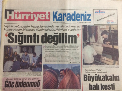 Hürriyet Gazetesi Karadeniz Eki 14 Haziran 1991 - Bayburt Belediyesi Bol Keseden Yiyor GZ21446 - 1
