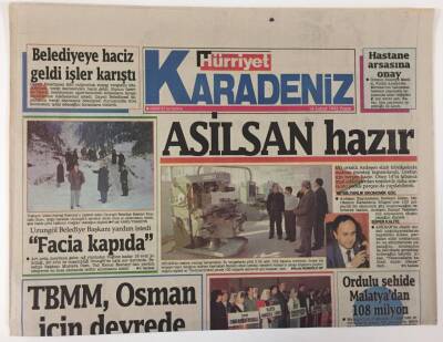 Hürriyet Gazetesi Karadeniz Eki 14 Şubat 1993 - Giresunda Hastane Arsasına Onay GZ13368 - 2