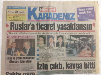 Hürriyet Gazetesi Karadeniz Eki 15 Ocak 1992 - Ruslara Ticaret Yasaklansın - GZ21139 - 1