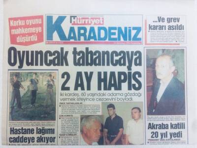 Hürriyet Gazetesi Karadeniz Eki 15 Temmuz 1993 - Oyuncak Tabancaya 2 Ay Hapis GZ40412 - 1