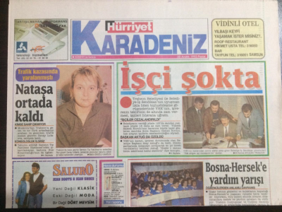 Hürriyet Gazetesi Karadeniz Eki 20 Aralık 1992 - İşçi Şokta, Ünlüler Yarışacak GZ21959 - 1