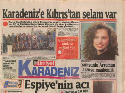 Hürriyet Gazetesi Karadeniz Eki 20 Şubat 1992 - Zigana Tüneli Buz Tuttu - Karadenize Kıbrıstan Selam Var GZ91030 - 1