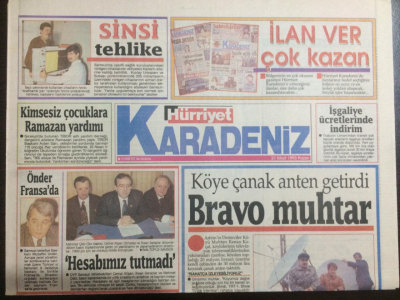 Hürriyet Gazetesi Karadeniz Eki 21 Mart 1993 - Akçaabat Sebat Kendinden Emin GZ21971 - 1