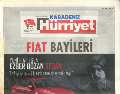 Hürriyet Gazetesi Karadeniz Eki 22 Kasım 2015 - Fiat Egea Bayilerle Buluştu GZ117111 - 1