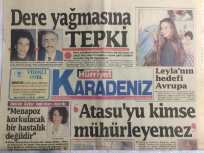 Hürriyet Gazetesi Karadeniz Eki 22 Şubat 1992 - Atasuyu Kimse Mühürleyemez GZ21421 - 1