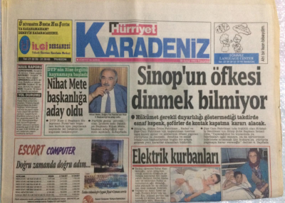 Hürriyet Gazetesi Karadeniz Eki 28 Eylül 1992 - Sinopun Öfkesi Dinmek Bilmiyor,Samsun Spor Zirveyi Sevdi GZ21459 - 1