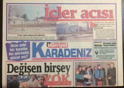 Hürriyet Gazetesi Karadeniz Eki 28 Mart 1993 - Samsun 3 Puan Peşinde GZ21968 - 1