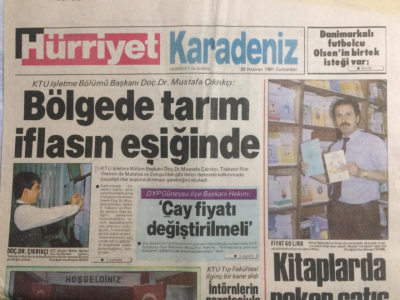 Hürriyet Gazetesi Karadeniz Eki 29 Haziran 1991 - Bölgede Tarım İflasın Eşiğinde GZ21439 - 1