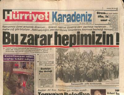 Hürriyet Gazetesi Karadeniz Eki 30 Nisan 1991 - Giresunspora Öfke - Sebatsporda Umut Işığı GZ122935 - 1