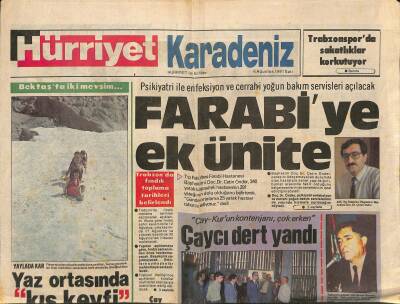 Hürriyet Gazetesi Karadeniz Eki 6 Ağustos 1991 - Farabiye Ek Ünite - Esensoy , Trabzon Valisi GZ122980 - 1