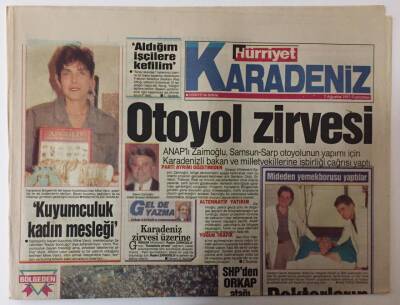 Hürriyet Gazetesi Karadeniz Eki - 7 Ağustos 1993 - Karadeniz Otoyol Zirvesi GZ25286 - 1