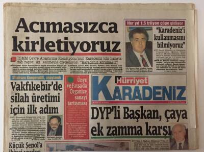 Hürriyet Gazetesi Karadeniz Eki 9 Şubat 1992 - Vakfıkebirde Silah Üretimi İçin İlk Adım GZ25245 - 1