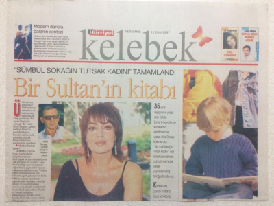 Hürriyet Gazetesi Kelebek 11 Eylül 1997 - Türkan Şorayın Kitabı Sümbül Sokağın Tutsak Kadını Tamamlandı GZ27133 - 1