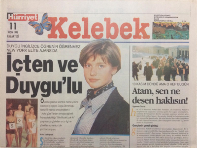 Hürriyet Gazetesi Kelebek 11 Kasım 1996 - İçden Ve Duygulu GZ27119 - 1