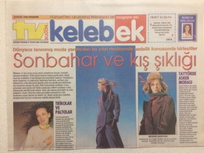 Hürriyet Gazetesi Kelebek 12 Eylül 1996 - Türkan Şorayın Sinema Sektörüne Verdiği Emekten Dolayı Belgeseli Hazırlanıyor GZ27123 - 1