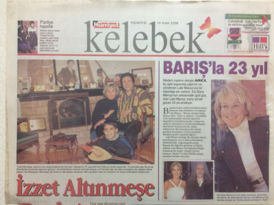 Hürriyet Gazetesi Kelebek 14 Aralık 1998 - İzzet Altınmeşe Devlet Katında GZ27092 - 1