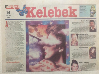 Hürriyet Gazetesi Kelebek 14 Şubat 1997 - Sevgisiz Olmuyor GZ27147 - 1