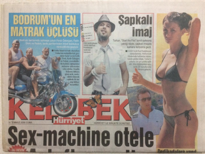 Hürriyet Gazetesi Kelebek 14 Temmuz 2006 - Tarkandan Şapkalı İmaj GZ27025 - 1