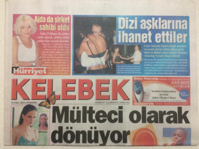 Hürriyet Gazetesi Kelebek 15 Aralık 2004 - Ajda Pekkan Şirket Sahibi Oldu GZ27015 - 1