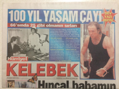 Hürriyet Gazetesi Kelebek 15 Şubat 2005 - Ece Gürsel,Hıncal Uluç Babamın Yerini Tutuyor GZ27001 - 1