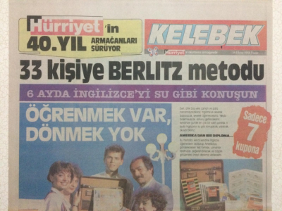 Hürriyet Gazetesi Kelebek 16 Ekim 1988 - Aile Boyu Sergi, Plak Milyoneri GZ27062 - 1