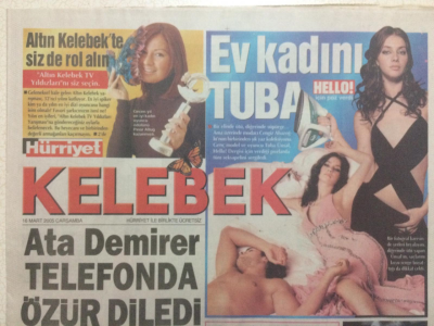Hürriyet Gazetesi Kelebek 16 Mart 2005 - Ata Demirer Telefonda Özür Diledi GZ27114 - 1