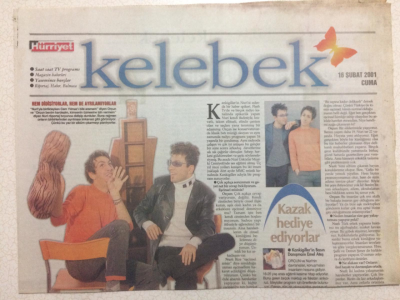 Hürriyet Gazetesi Kelebek 16 Şubat 2001 - Kim Bu Kankigiller GZ24929 - 1