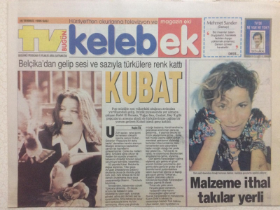 Hürriyet Gazetesi Kelebek 16 Temmuz 1996 - Kubat Belçikadan Gelip Sesi Ve Sazıyla Türkülere Renk Kattı GZ27128 - 1