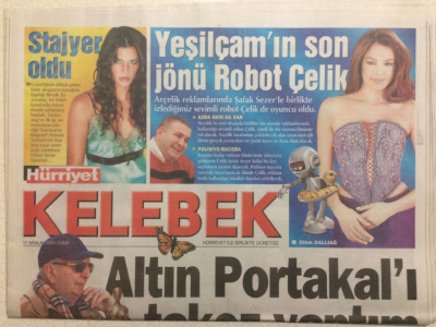 Hürriyet Gazetesi Kelebek 17 Aralık 2004 - Atıf Yılmaz,Altın Portakalı Takoz Yaptım GZ27004 - 1