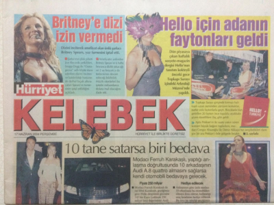 Hürriyet Gazetesi Kelebek 17 Haziran 2004 - Mustafa Karadeniz,Sırada Ünlü Bir Politikacı Var GZ27072 - 1