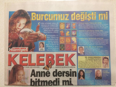 Hürriyet Gazetesi Kelebek 17 Kasım 2004 - Burcunuz Değişti mi GZ27016 - 1