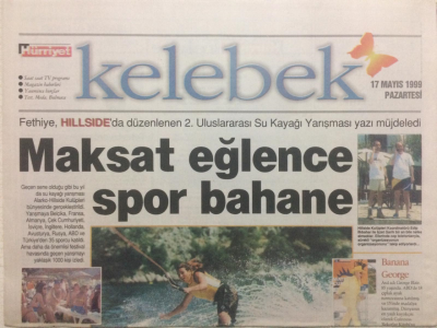 Hürriyet Gazetesi Kelebek 17 Mayıs 1999 - Maksat Eğlence Spor Bahane GZ27132 - 1