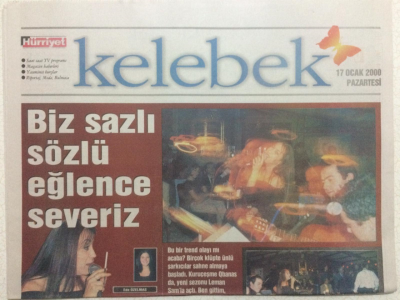 Hürriyet Gazetesi Kelebek 17 Ocak 2000 - Ünlüler Hangi Gece Klübünde GZ27135 - 1