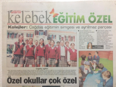 Hürriyet Gazetesi Kelebek 18 Ağustos 1997 - Özel Okullar Çok Özel GZ27131 - 1