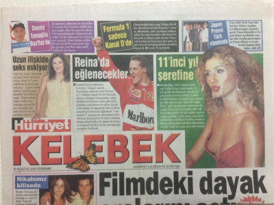 Hürriyet Gazetesi Kelebek 18 Ağustos 2005 - Tuğba Özay,11.Yıl Şerefine GZ27045 - 1