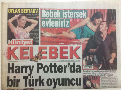 Hürriyet Gazetesi Kelebek 18 Ekim 2005 - Harry Potterda Türk Oyuncu GZ27020 - 1
