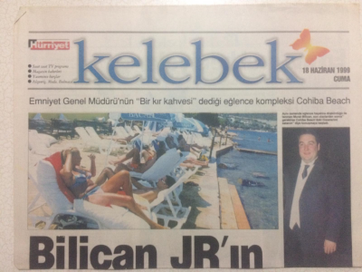 Hürriyet Gazetesi Kelebek 18 Haziran 1999 - Bilican JRın Olay Tesisleri GZ27140 - 1