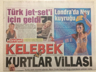 Hürriyet Gazetesi Kelebek 19 Kasım 2004 - Kurtlar Villası GZ27018 - 1