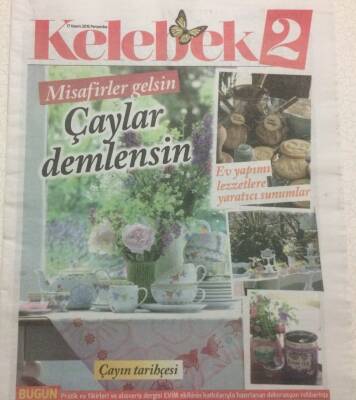 Hürriyet Gazetesi Kelebek 2 Eki 17 Kasım 2016 - Ev Yapımı Lezzetlere Yaratıcı Sunumlar GZ47055 - 1