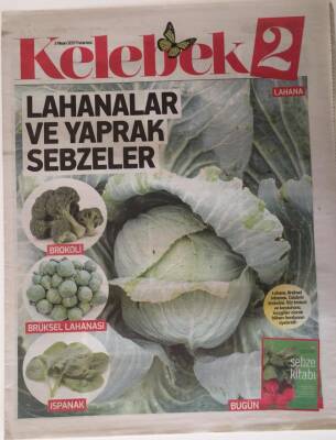 Hürriyet Gazetesi Kelebek 2 Eki 3 Nisan 2017 - Lahanalar Ve Yapraklı Sebzeler GZ18015 - 1