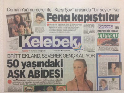 Hürriyet Gazetesi Kelebek 2 Ekim 1991 - Yeşim Salkım En Taze Assolist GZ27145 - 1