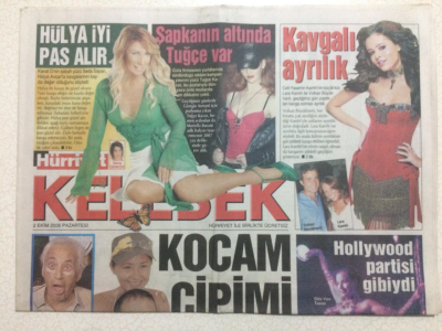 Hürriyet Gazetesi Kelebek 2 Ekim 2006 - Seda Sayan,Hülya Avşar İyi Pas Alır GZ24971 - 1